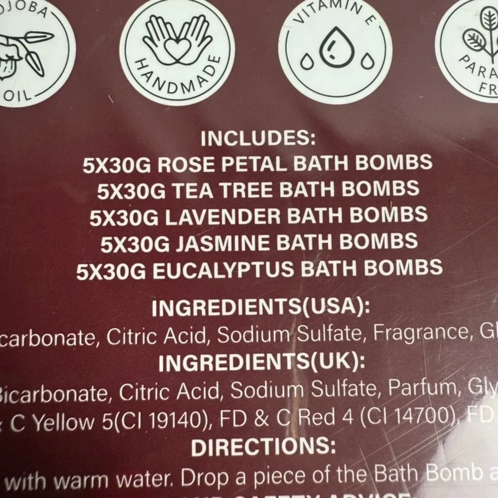 Lovery 25 Piece Bath Bomb Gift Set Rose Lavender Jasmine Eucalyptus New Sealed